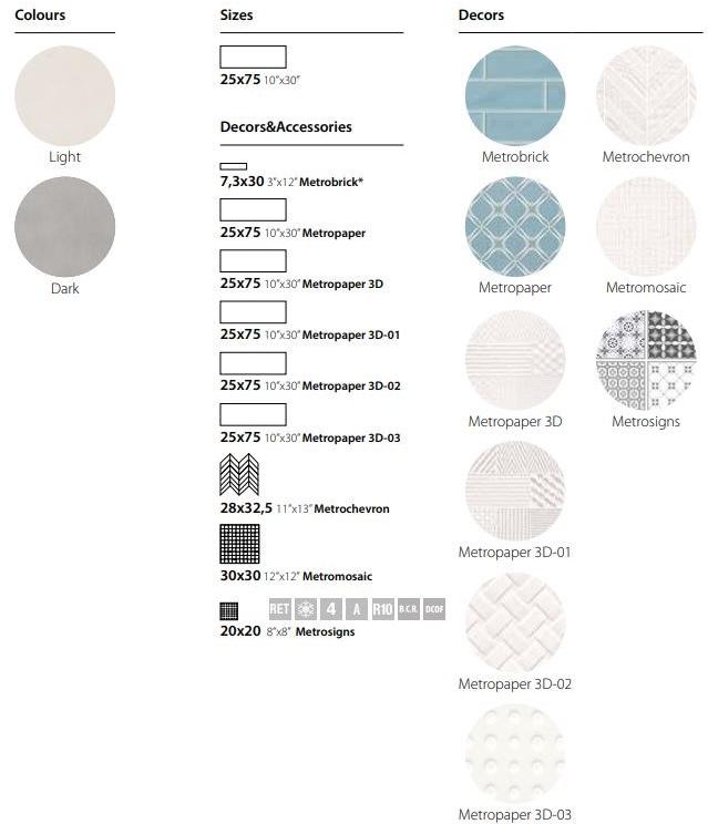 CERAMICA SANT'AGOSTINO Белая плитка для стен Metrochic sun-id-1401890 - Вид №4