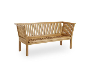 Садовая скамейка из тикового дерева со спинкой