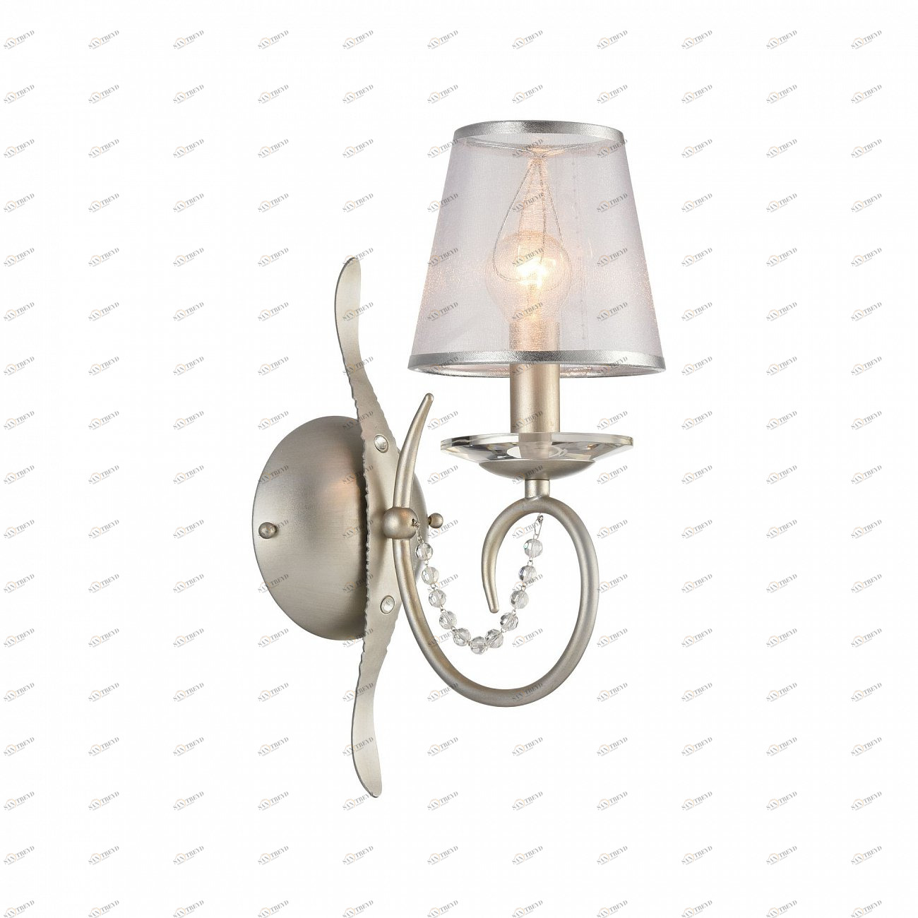 Бра настенное серебряное Darina FR2755-WL-01-BR FREYA CLASSIC 00-3957487 Серебро