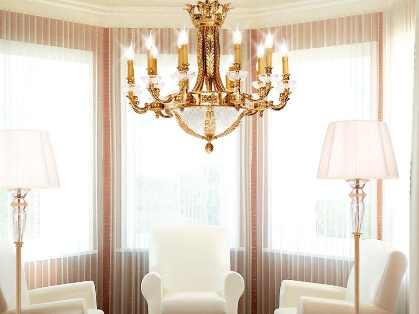 Possoni Illuminazione Люстра из чистого золота с градиентом и кристаллом Kitty 4071/18+6  - Вид №1