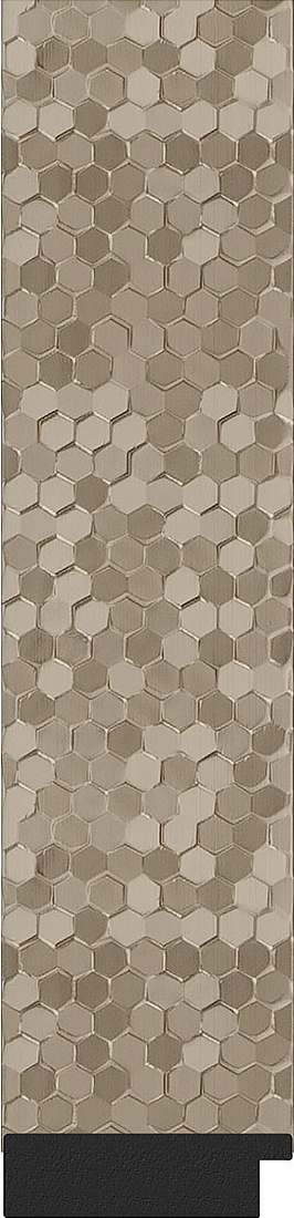 BY 7310 Зеркало в багетной раме - соты титан 70 mm EVOFORM Octagon - Вид №3