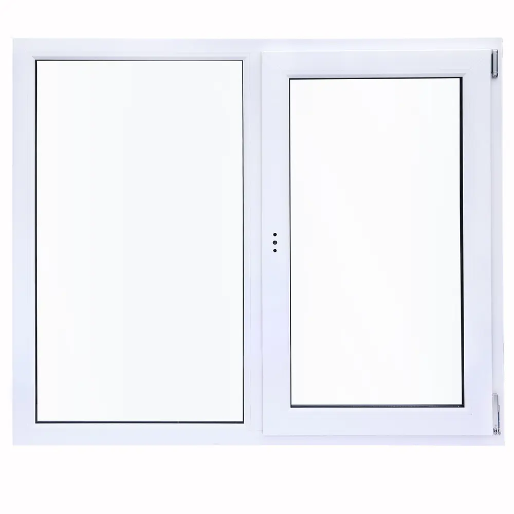 Окно пластиковое ПВХ Deceuninck двустворчатое 1170x1200 мм (ВхШ) однокамерный стеклопакет белый/темный дуб STLM-2162309 - Вид №1