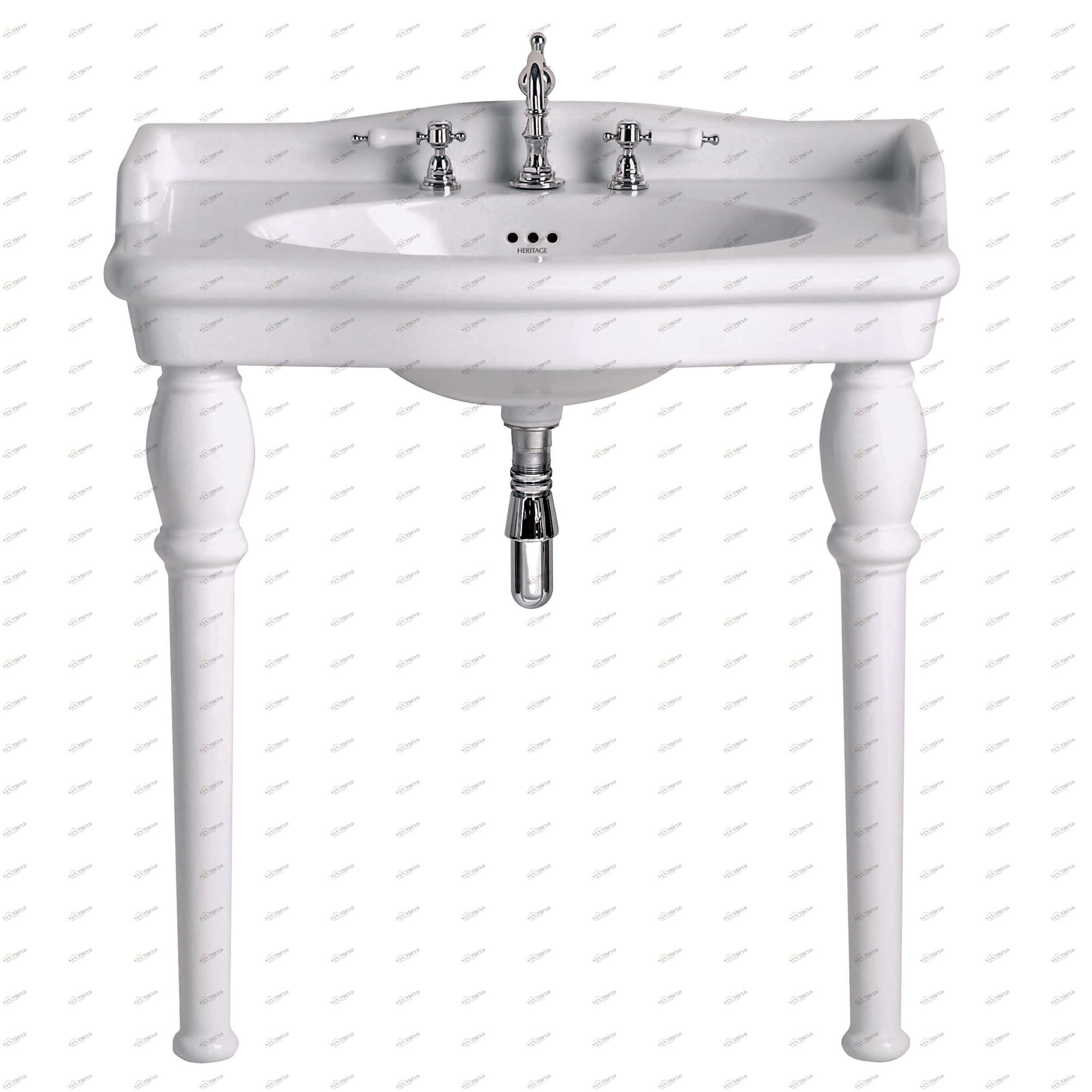 TB-HEL-463 Напольная раковина стоящая овальная Traditional Bathrooms 