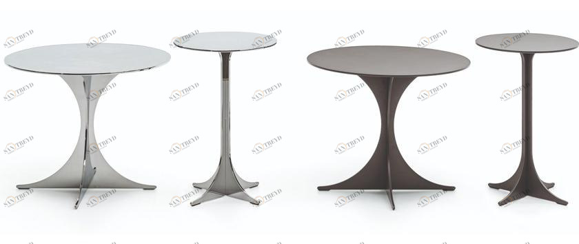 Minotti Круглый металлический журнальный столик в современном стиле sun-id-1471034