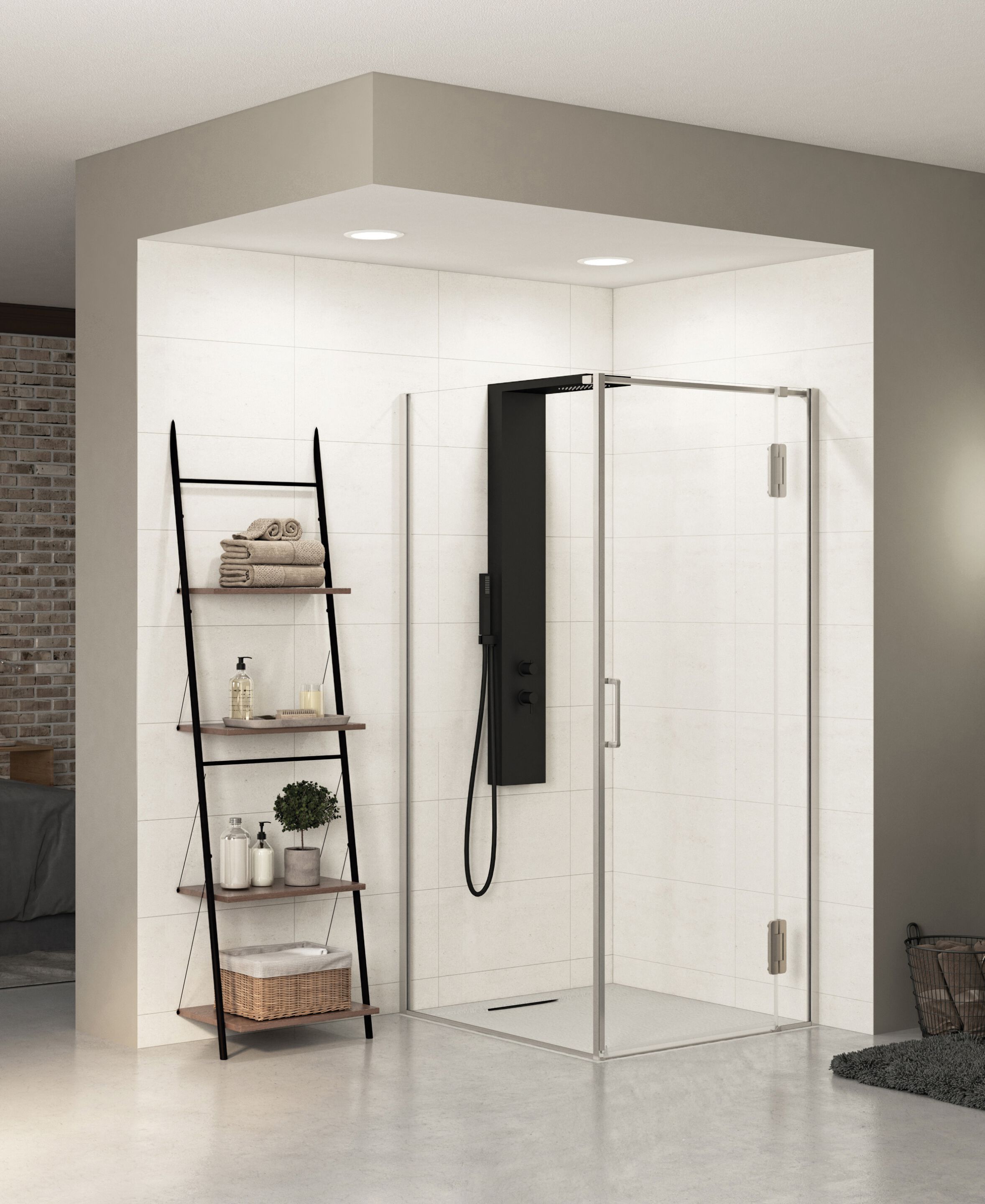 Угловая душевая кабина с распашной дверью Kinedo Ekinox ARCH-00139288 - Вид №6