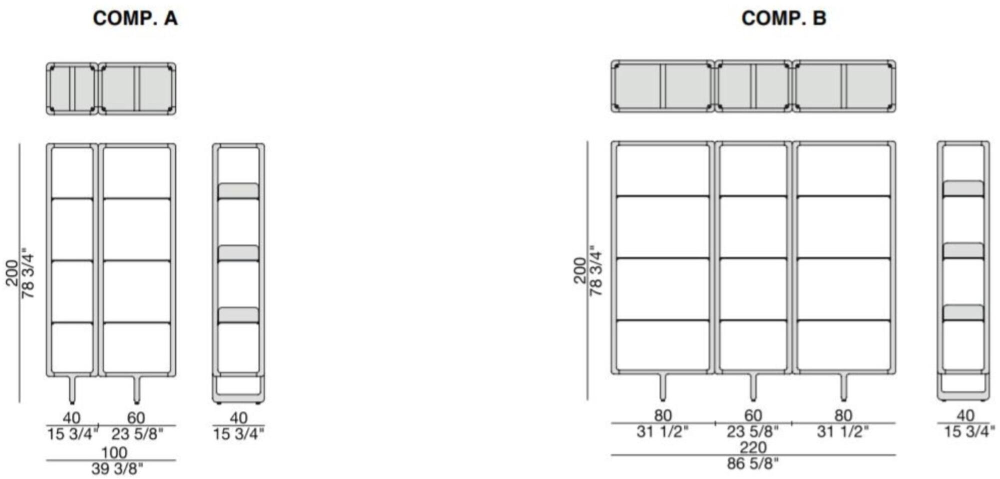 Porada Модульный деревянный книжный шкаф Iron sun-id-1351068 - Вид №5