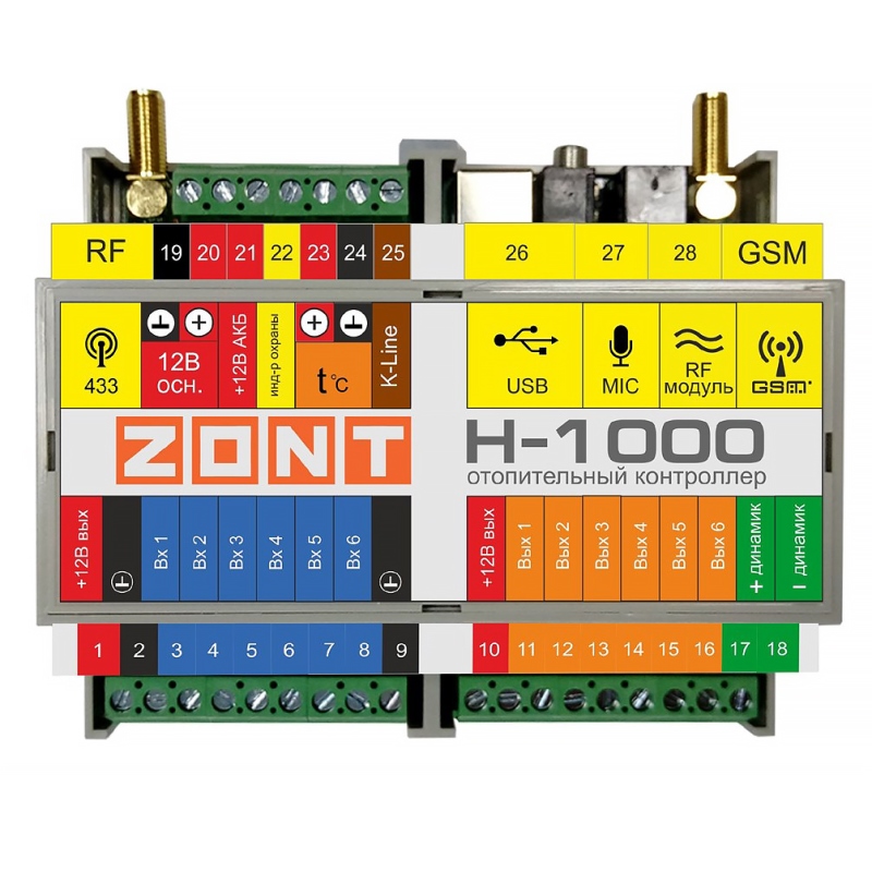 Контроллер ЭВАН системы отопления ZONT H-1000 112110EVN - Вид №1