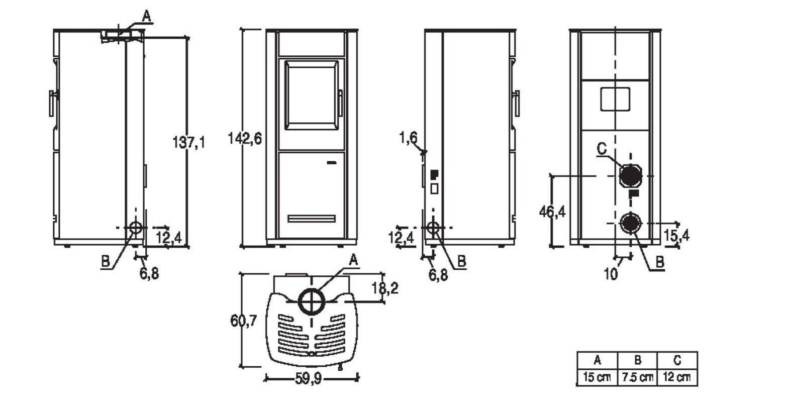 Многокорпусная плита из стали класса а+ Piazzetta гибридные печи ARCH-00037662 - Вид №2