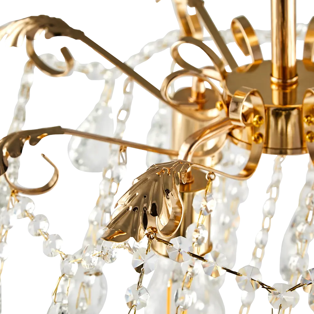 Люстра потолочная хрустальная Escada 1128/4, 4 лампы, 12 м², цвет золотистый STLM-2122339 - Вид №9