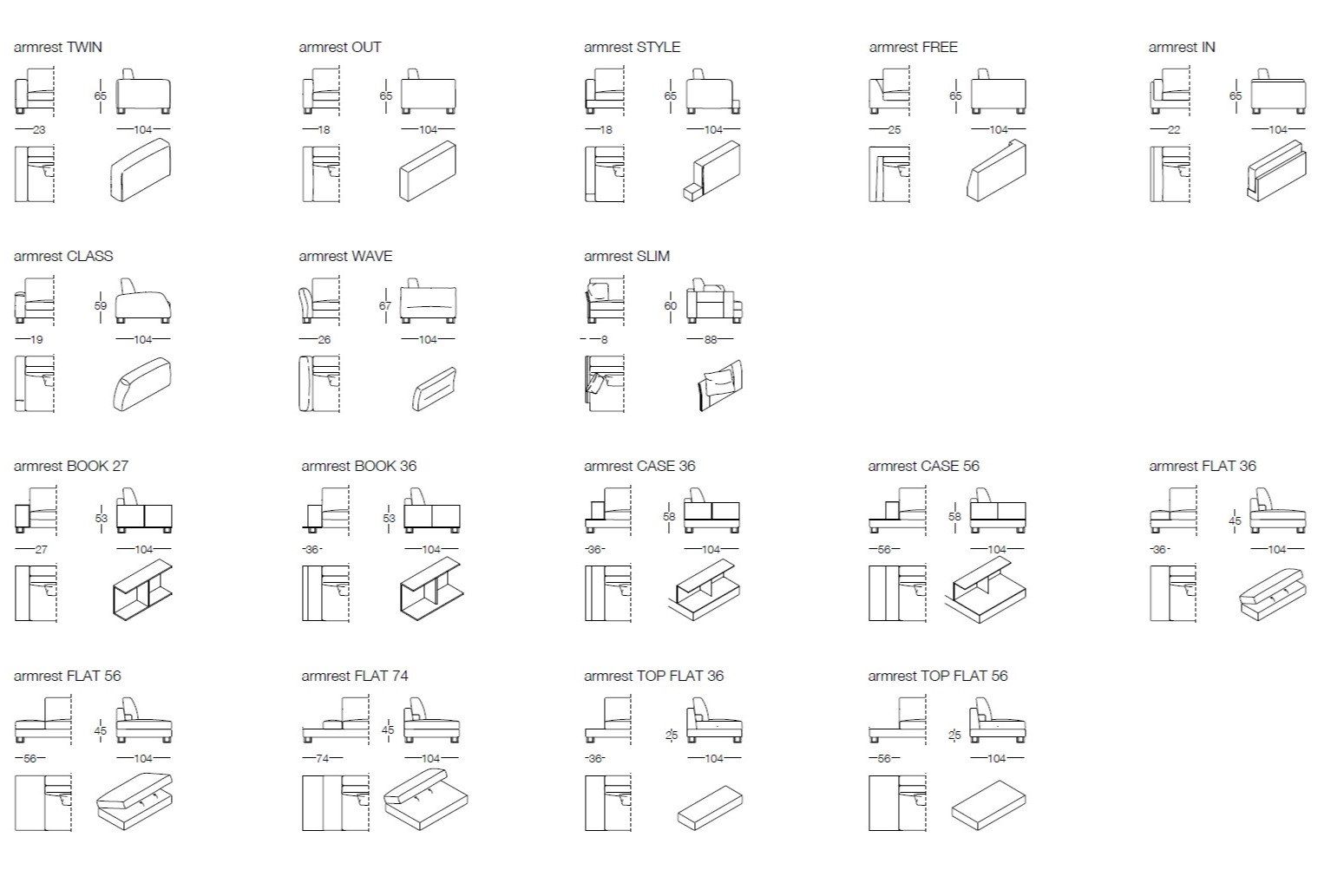 Съемный диван из ткани Frigerio Davis ARCH-00023494 - Вид №11