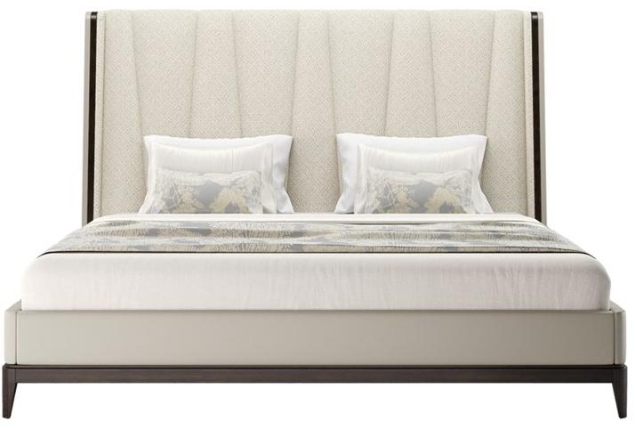 FRATO Кожаная кровать King size с мягким изголовьем  Ffu010004aan  - Вид №1