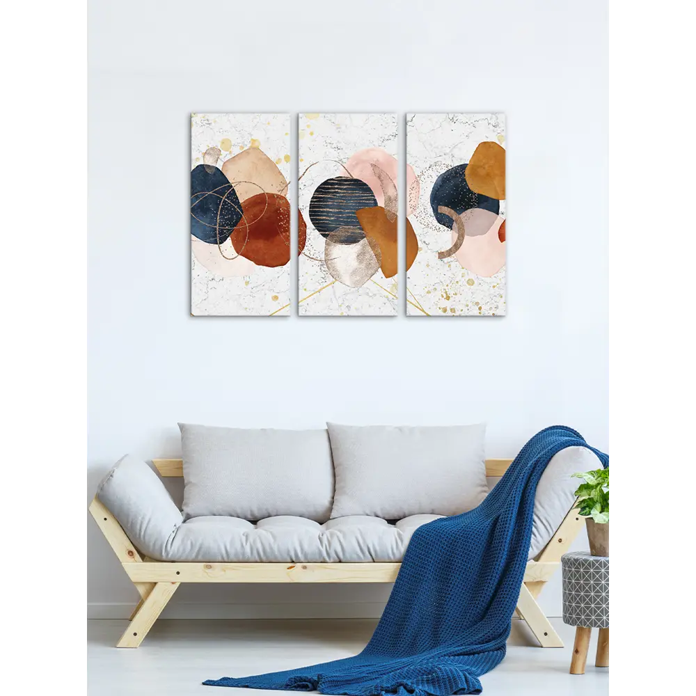 Картина на МДФ Абстракция 30x60 см 3 шт POSTERMARKET STLM-2016284 - Вид №4