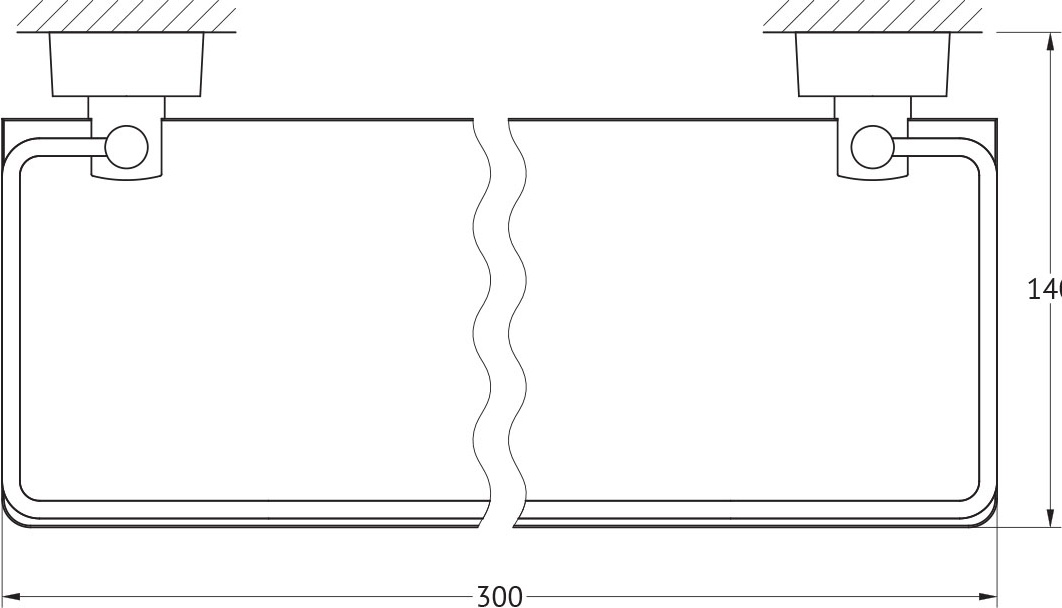 NOS 013 Полка с держателями 30 cm FBS Nostalgy - Вид №1