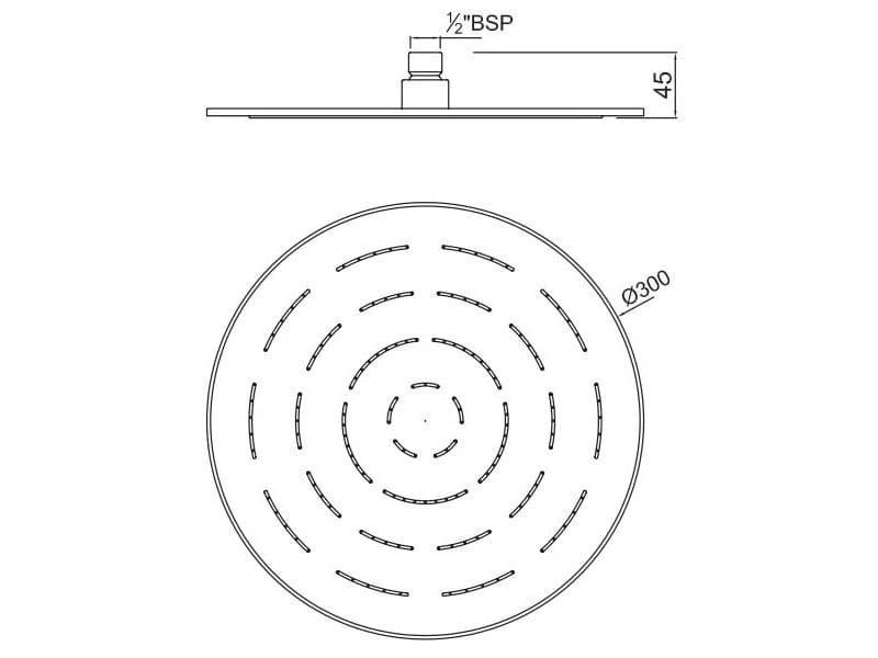 Душевая головка из нержавеющей стали с кронштейном JAQUAR Laguna ARCH-00048061 - Вид №2