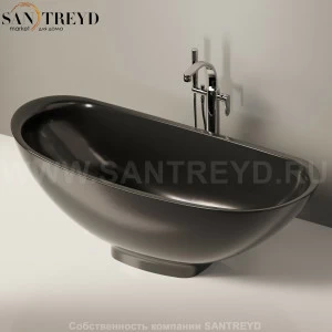 Flaminia IO e SI Ванна свободностоящая 165 см черная IOeSI70SM.9017