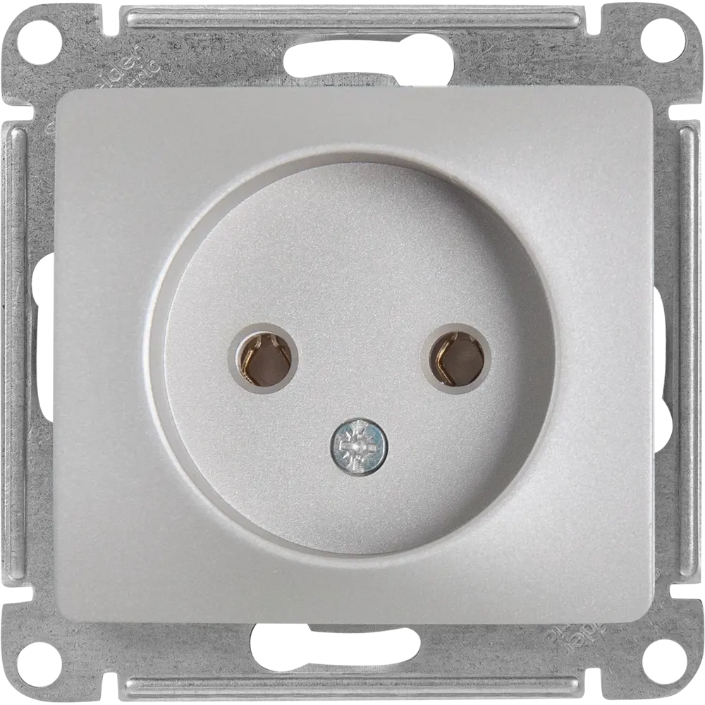Schneider Electric Glossa — розетка скрытого монтажа в платиновом исполнении 84693601