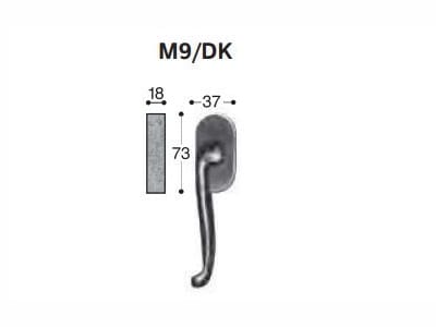 Бронзовая оконная ручка DK GIARA ART DESIGN-BRONZE запятая ARCH-00012935 - Вид №1