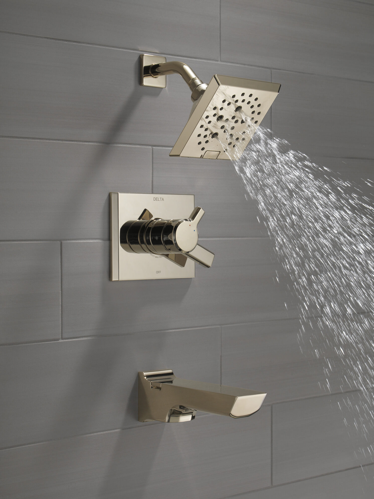 T17499-PN Monitor® 17 Series H2Okinetic® для ванны и душа Delta Faucet Pivotal Полированный никель  - Вид №4