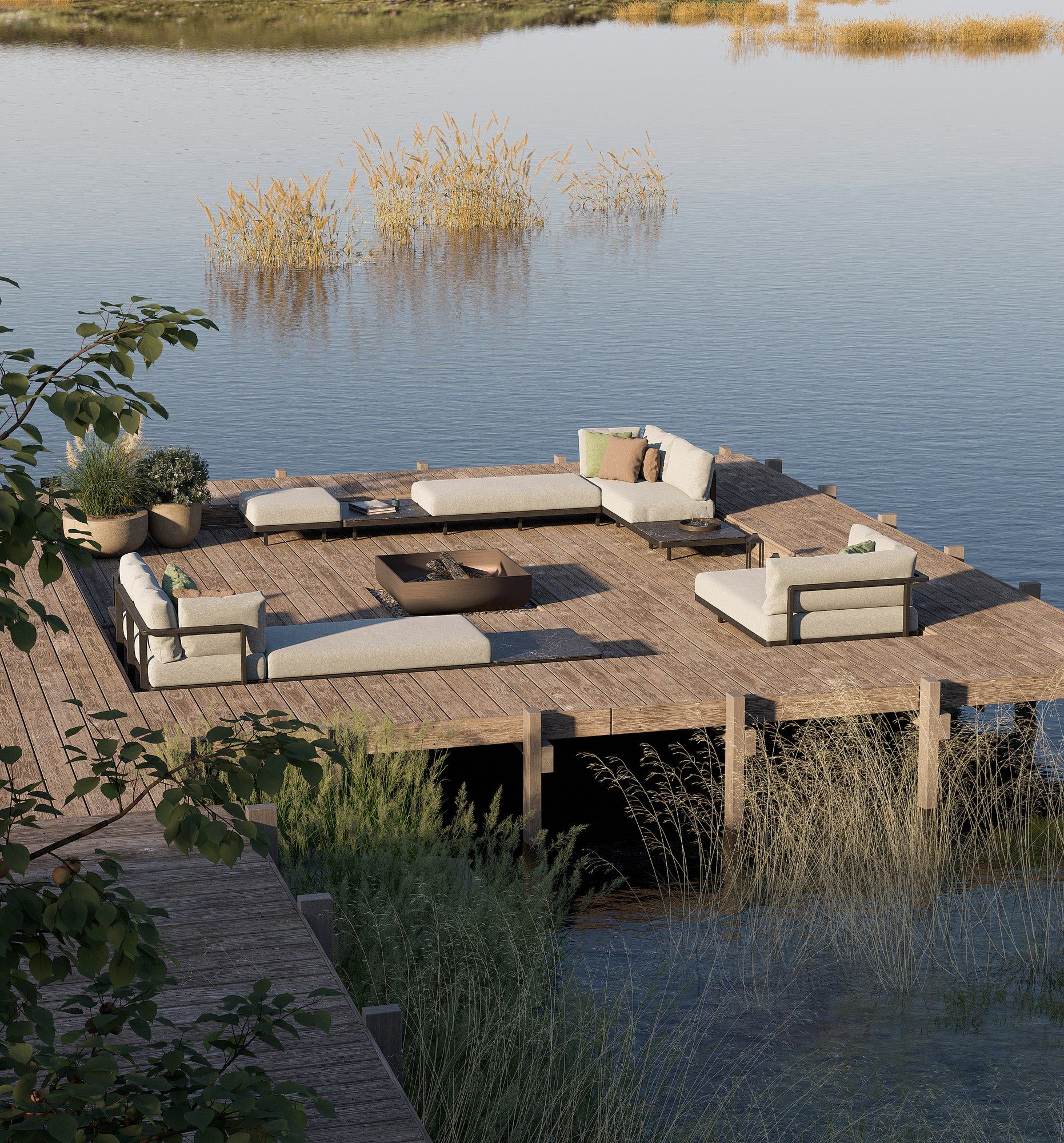 Модульный садовый диван Batyline® с полуостровом Royal Botania Alura Lounge ARCH-00001610 - Вид №2