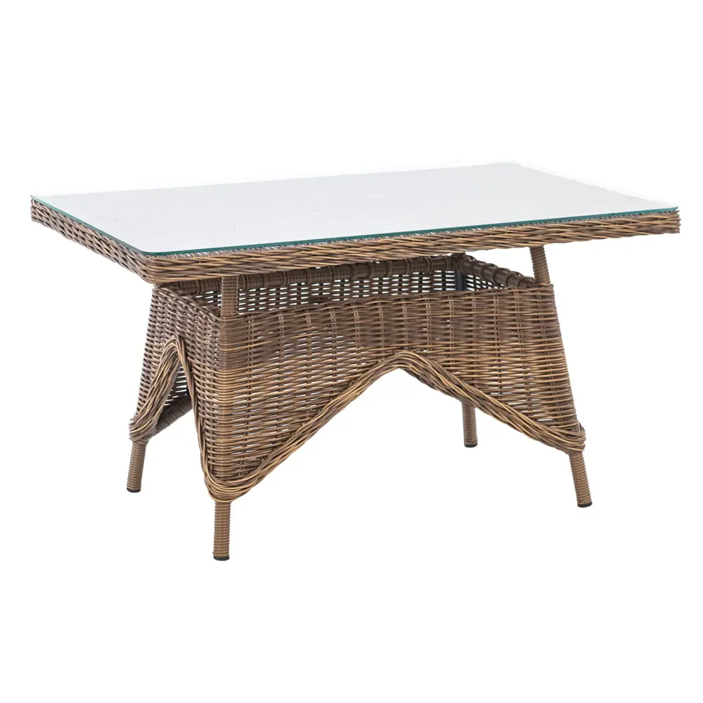 Стол садовый складной Amaro 90x120x76 см стекло каштан 89360203 STLM-2070729 Santreyd