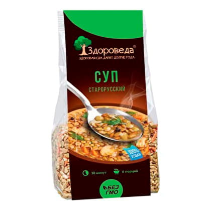 Суп Cтарорусский из полбы и зеленой чечевицы Здороведа 250 г Santreyd 13067 - Вид №1