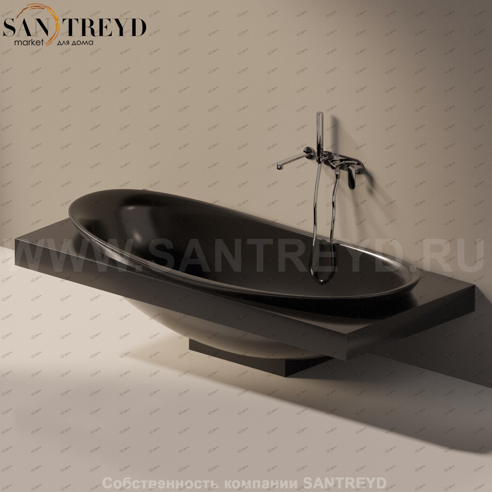 Flaminia IO e SI Ванна встроенная 193 см черная IOeSI84.9017 Ceramica Flaminia