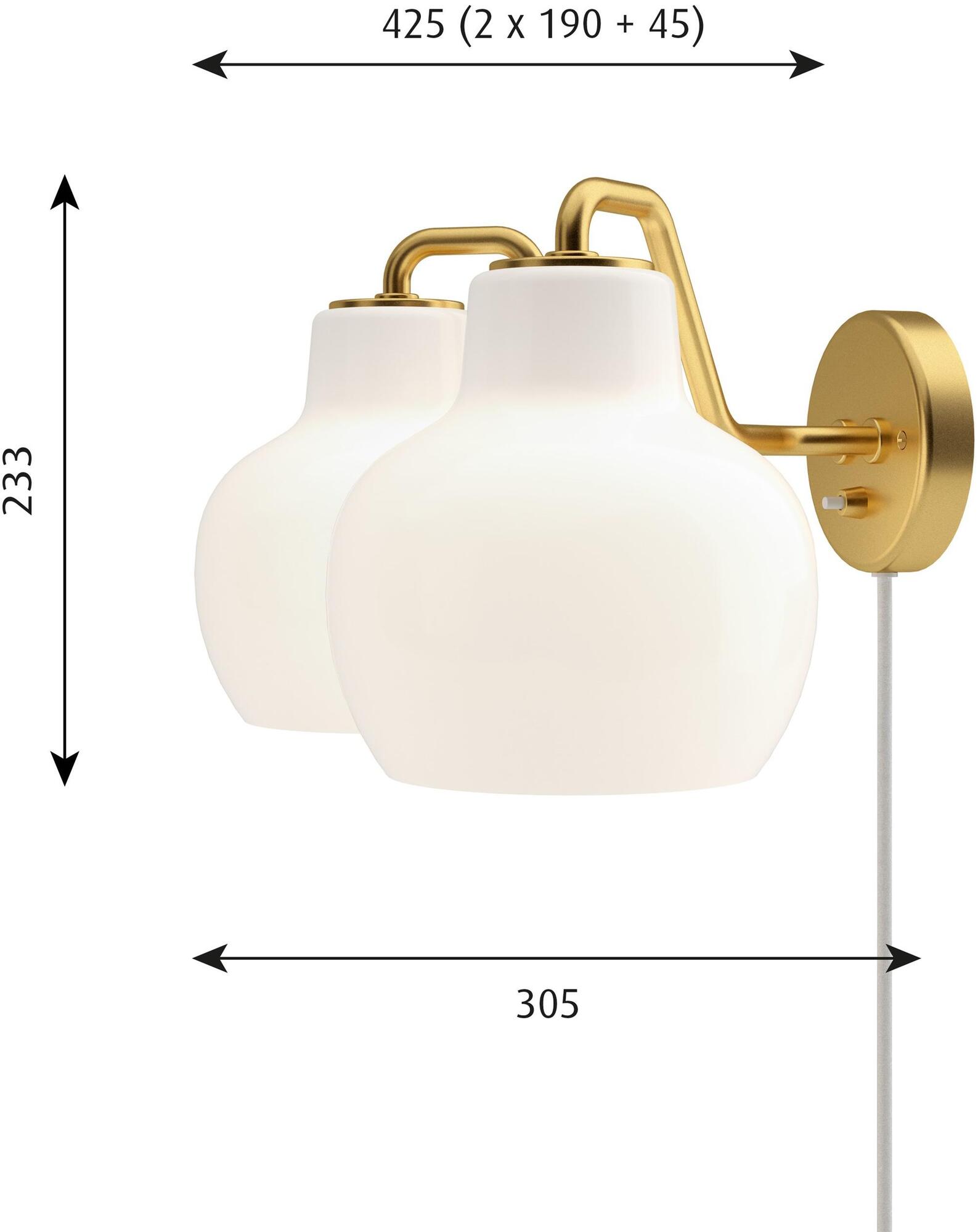 Louis Poulsen Бра с прямым светом из опалового стекла Vl ring crown sun-id-1474520 - Вид №16