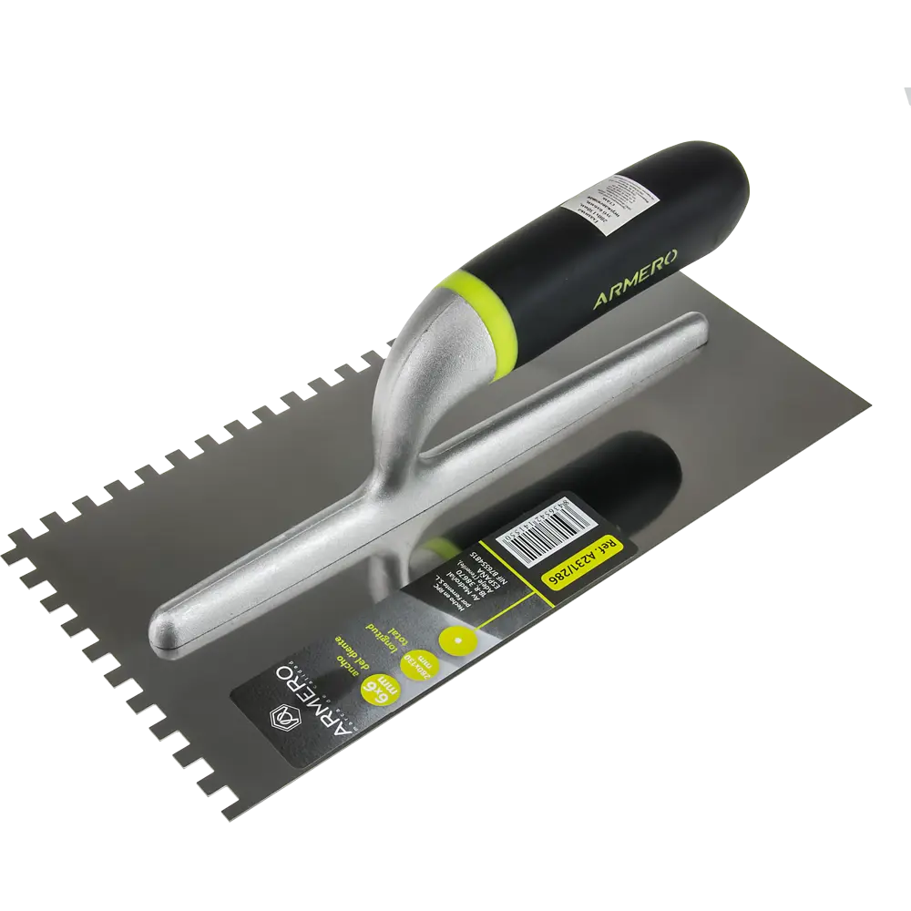 Гладилка нержавеющая сталь Armero A231/286 280x130 мм, зуб 6x6 мм STLM-2001172