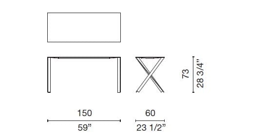 Алюминиевый стол CAPPELLINI BAMBI ARCH-00029509 - Вид №4