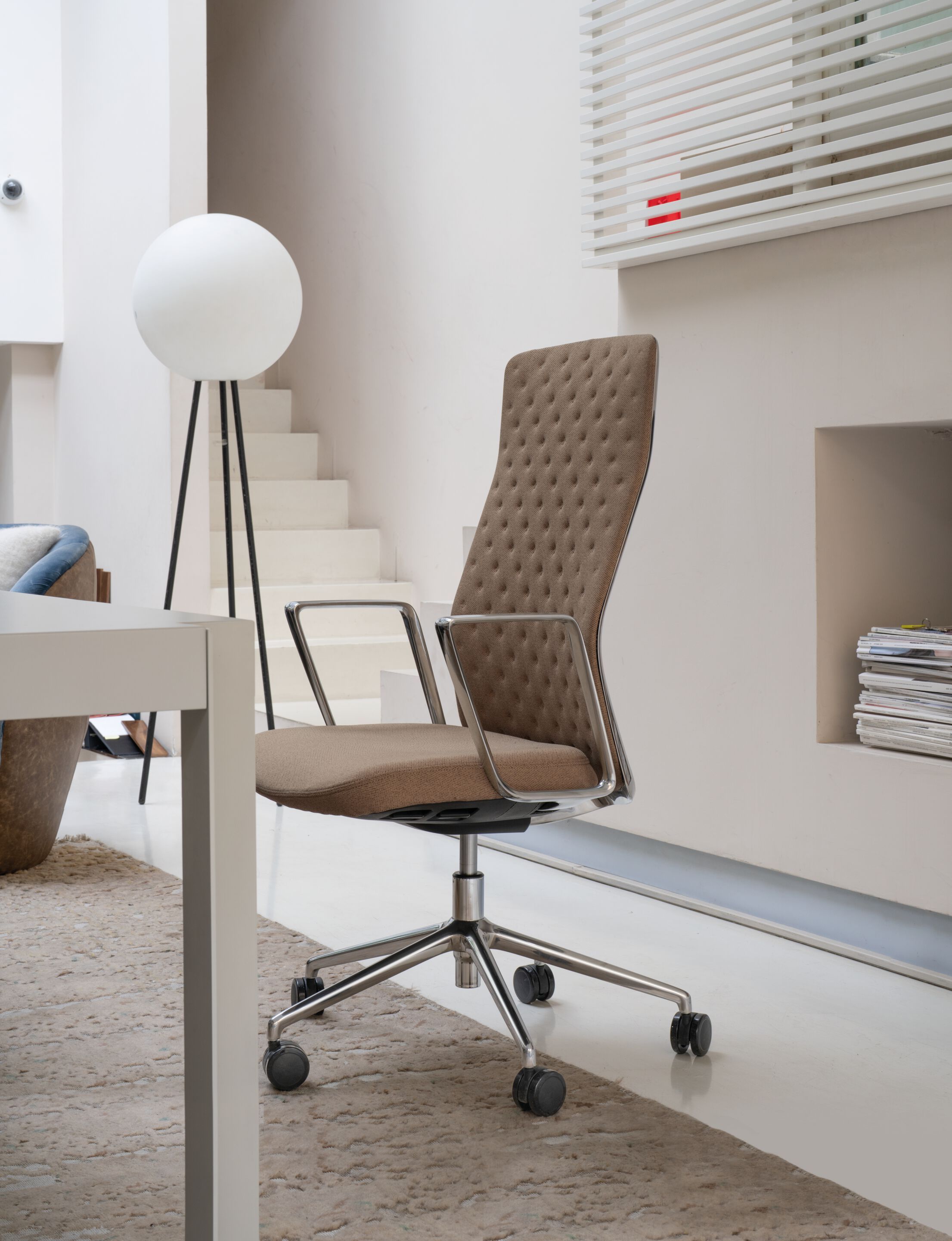 Тканевое регулируемое по высоте офисное кресло с колесами Quinti Sedute It's It ARCH-00127647 - Вид №4