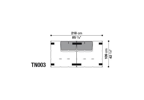 Секционный диван из ткани B&B Italia Tufty-Too ARCH-00095690 - Вид №17