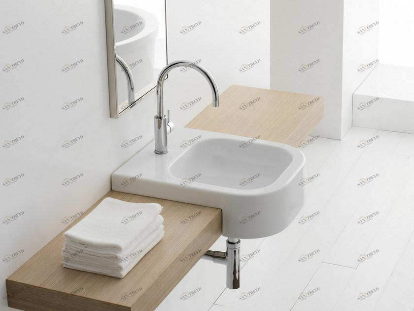 8047/d Накладная раковина консольная овальная Scarabeo Ceramiche Next