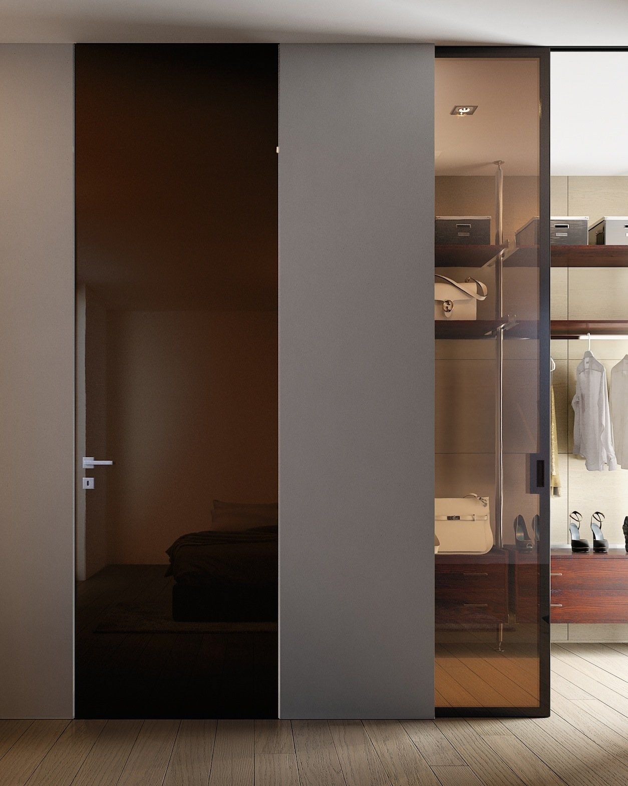 Стеклянная распашная дверь GAROFOLI Bisystem ARCH-00060514 - Вид №17