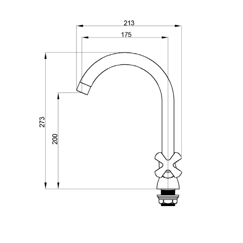R2203 Смеситель для кухни Main с двумя рукоятками Raiber  - Вид №3