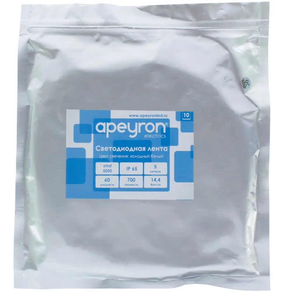 Светодиодная лента 14.4Вт/60LED/м свет холодный белый IP65 13773424 STLM-2152909 APEYRON  - Вид №2