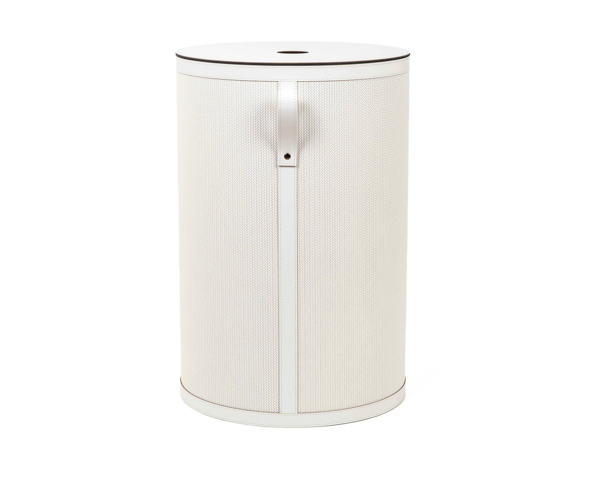 Круглая корзина Roda - Ø 40XH60 см / Серо-коричневая / плетеная кожа_coffee Pinetti 00.7193.B84.1548 - Вид №1