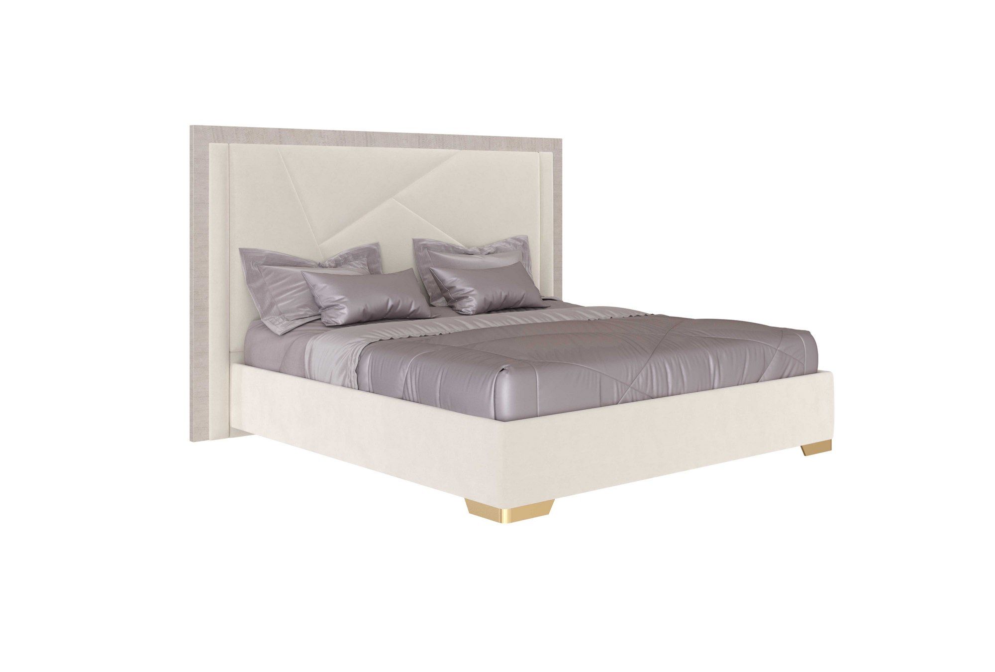 Двуспальная кровать из эвкалипта с мягким изголовьем GUERRA VANNI Clizia ARCH-00097728