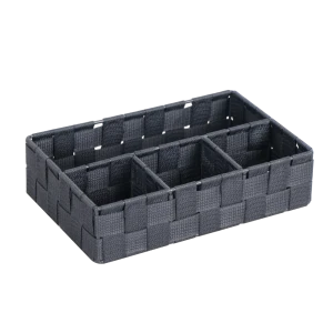 Корзина Sensea Silk с разделителями 26x17 см, цвет серый