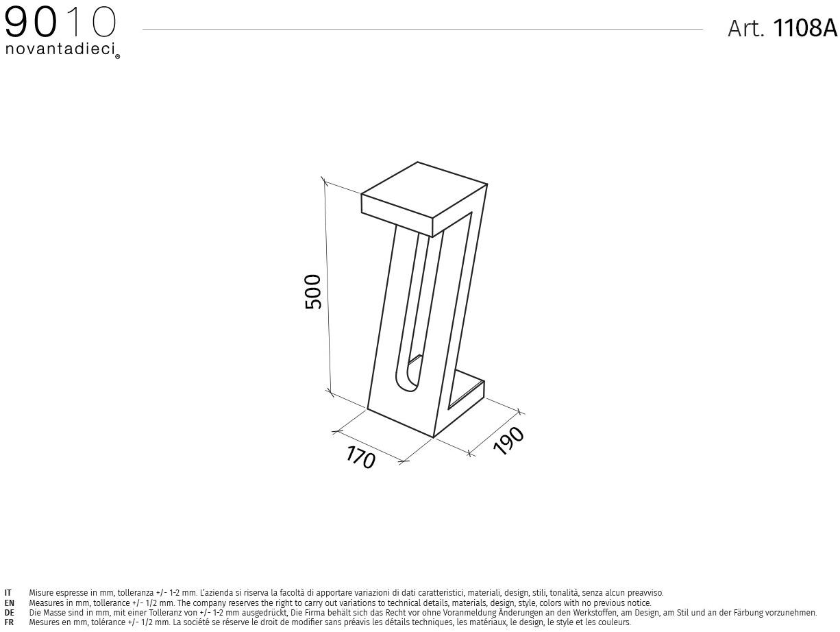 9010 novantadieci Светодиодный столбик из бетали®  1108a - 1108b  - Вид №6