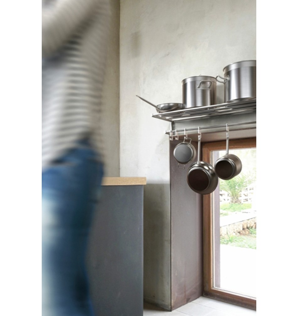 FROST Гардеробная полка 1, 60см » матовая. Нержавеющая сталь Матовый N1936  - Вид №6