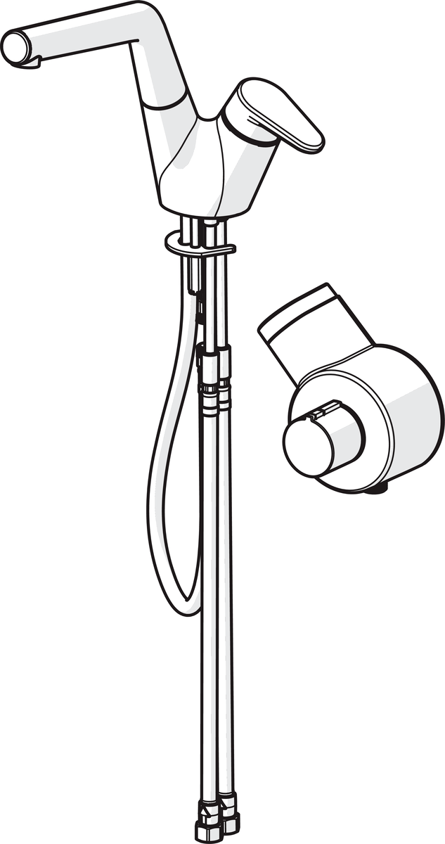 Oras 2222F Смеситель для кухни, 3 V 2222F Signa Хром  - Вид №5