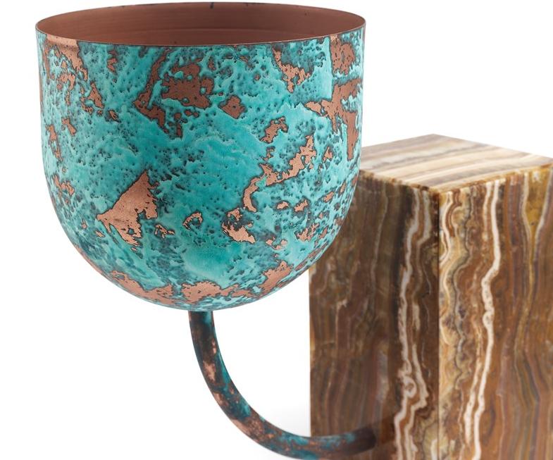 JCP UNIVERSE Медная ваза и мраморное основание sun-id-1422962 - Вид №8