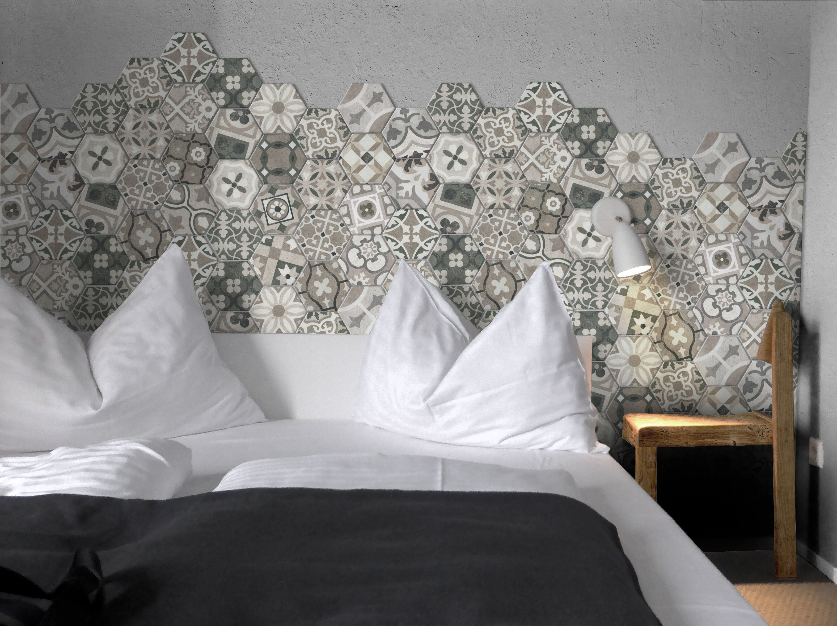 Керамогранит с эффектом цементирования/напольное покрытие KERADOM ESAGONE CEMENTINE ARCH-00150294