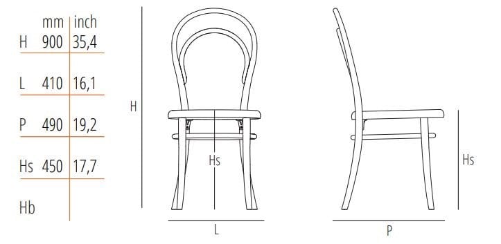 Стул из бука Wiener GTV Design N.14 ARCH-00038149 - Вид №5