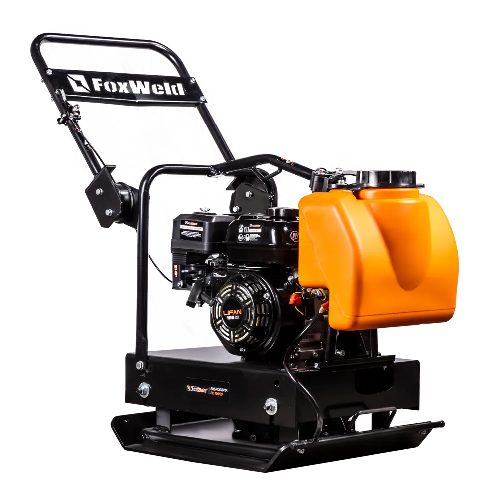 Виброплита бензиновая Foxweld PC 100/30 двигатель Lifan, 4800 Вт, 630x500 мм STLM-2046696 - Вид №1