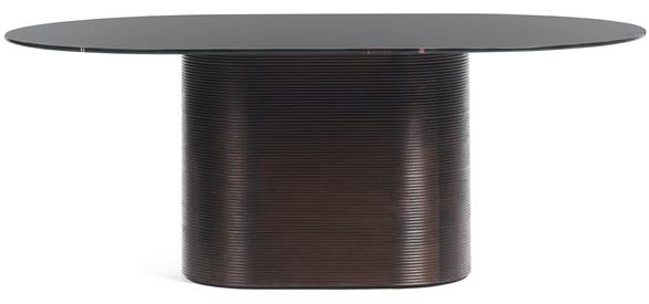 Milla & Milli Овальный стол из массива дерева с мраморной столешницей Waves sun-id-1395521 - Вид №1