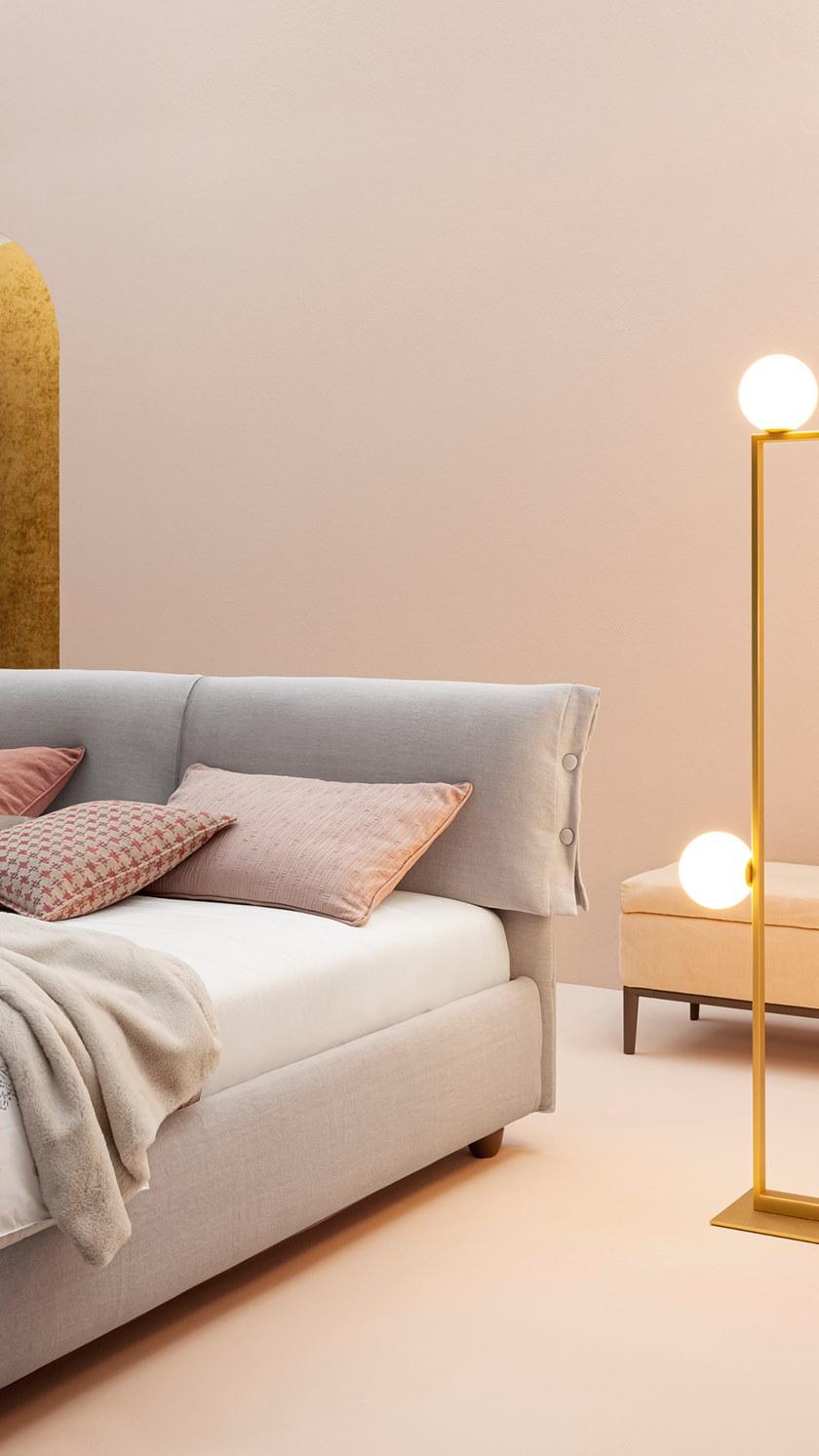 Twils Двуспальная кровать из ткани с мягким изголовьем sun-id-1365690 - Вид №2