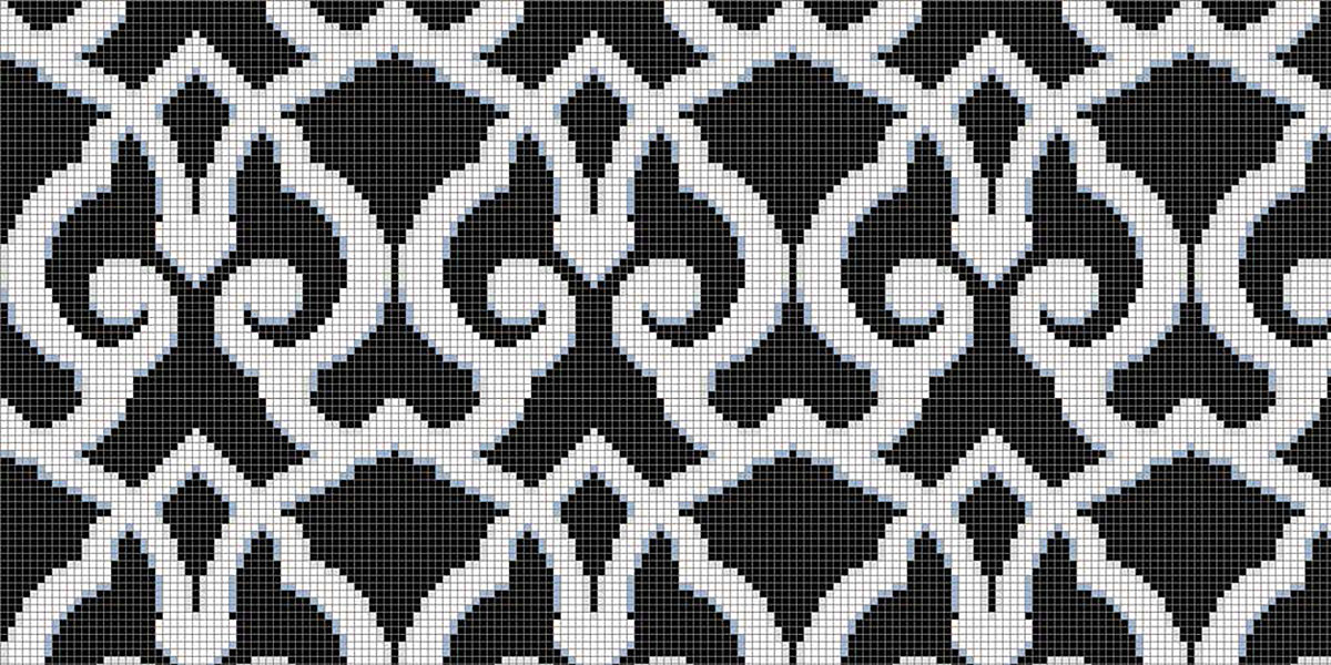 МОЗАИКА ИЗ СТЕКЛА MZ-07 BLACK ALMA ПАННО 15 MZ07BLACK - Вид №1