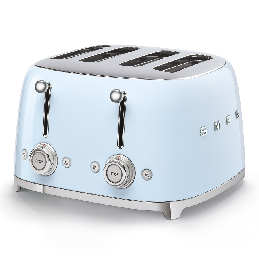 Тостер Smeg на 4 ломтика, голубой TSF03PBEU - Вид №2