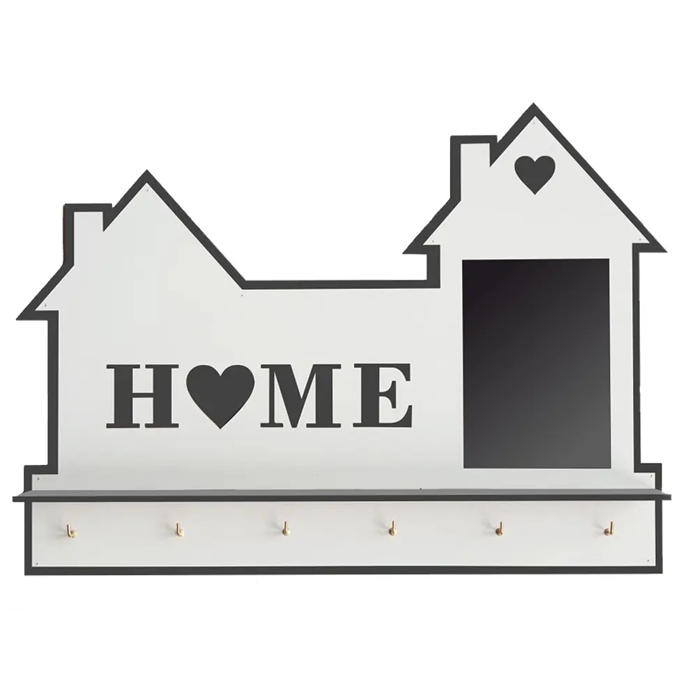 Ключница с фоторамкой Home 38x38x5 мм МДФ цвет белый 85097657 STLM-2184392 Santreyd 